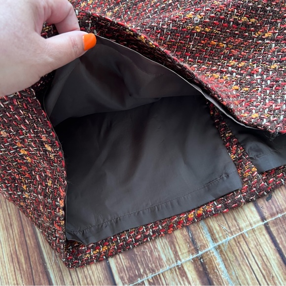 Kasper Women’s Tweed Pencil Skirt Turin Deep Choco Size 4 - Picture 3 of 11